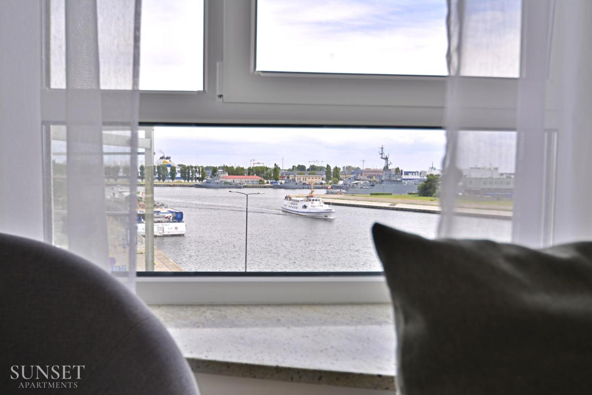 Sunset Apartments - Villa Concha - Parking - Widok Na Port! Swinoujscie Kültér fotó